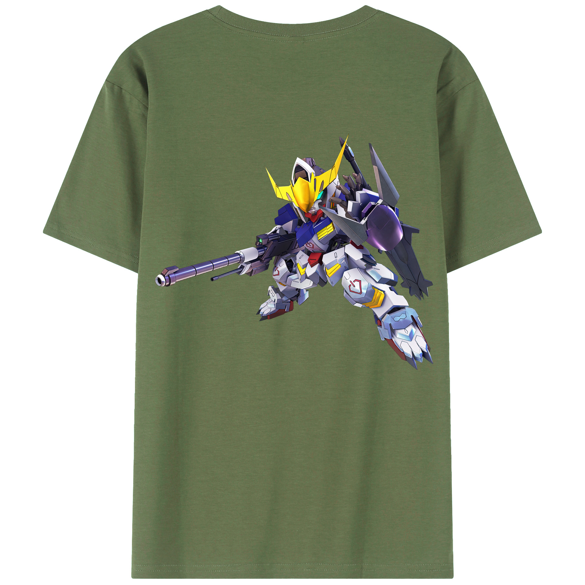（画像用） 機動戦士ガンダム Mobile Suit Gundam 綿100％ メンズ半袖Tシャツ（バックプリント） 通気性